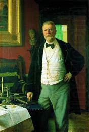 Portrait of Carl Jacobsen, Carlsberg, August Jerndorff